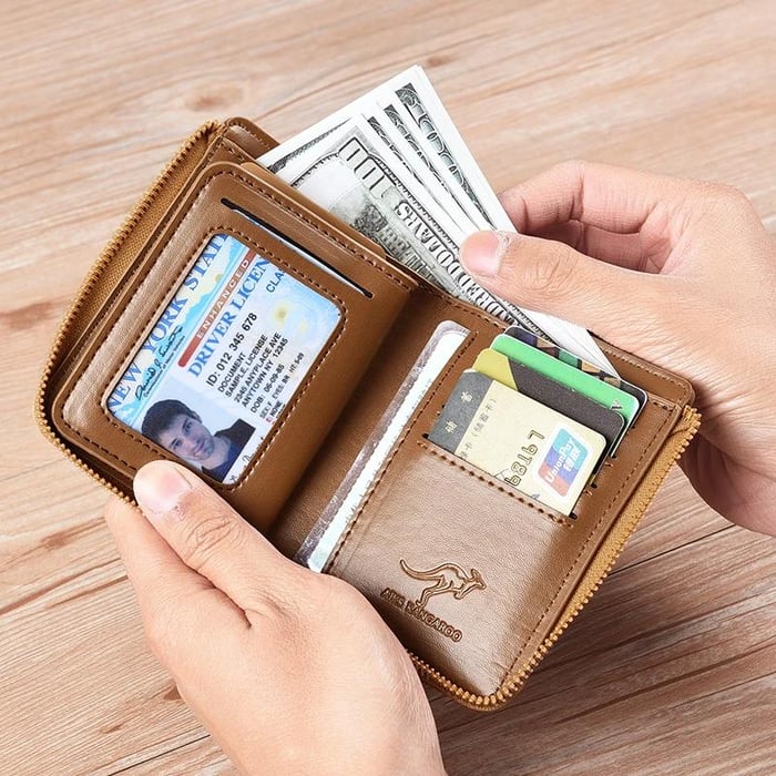 Pánska peňaženka so zipsom (chránená RFID)