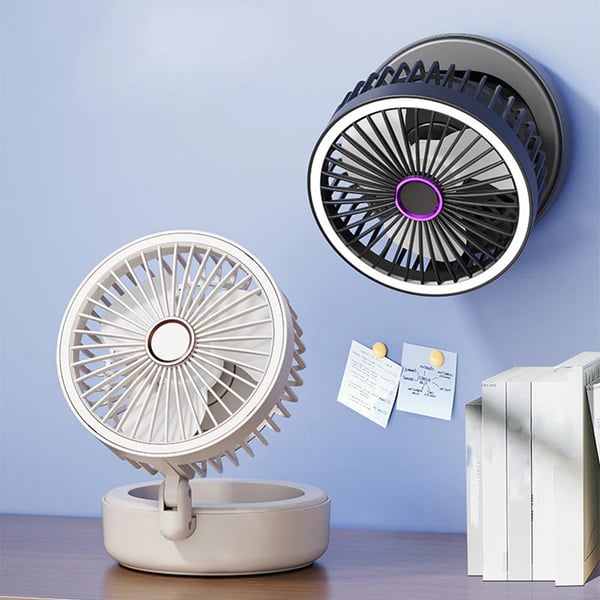 Prenosný skladací ventilátor 4 v 1 so svetlom, výpredaj