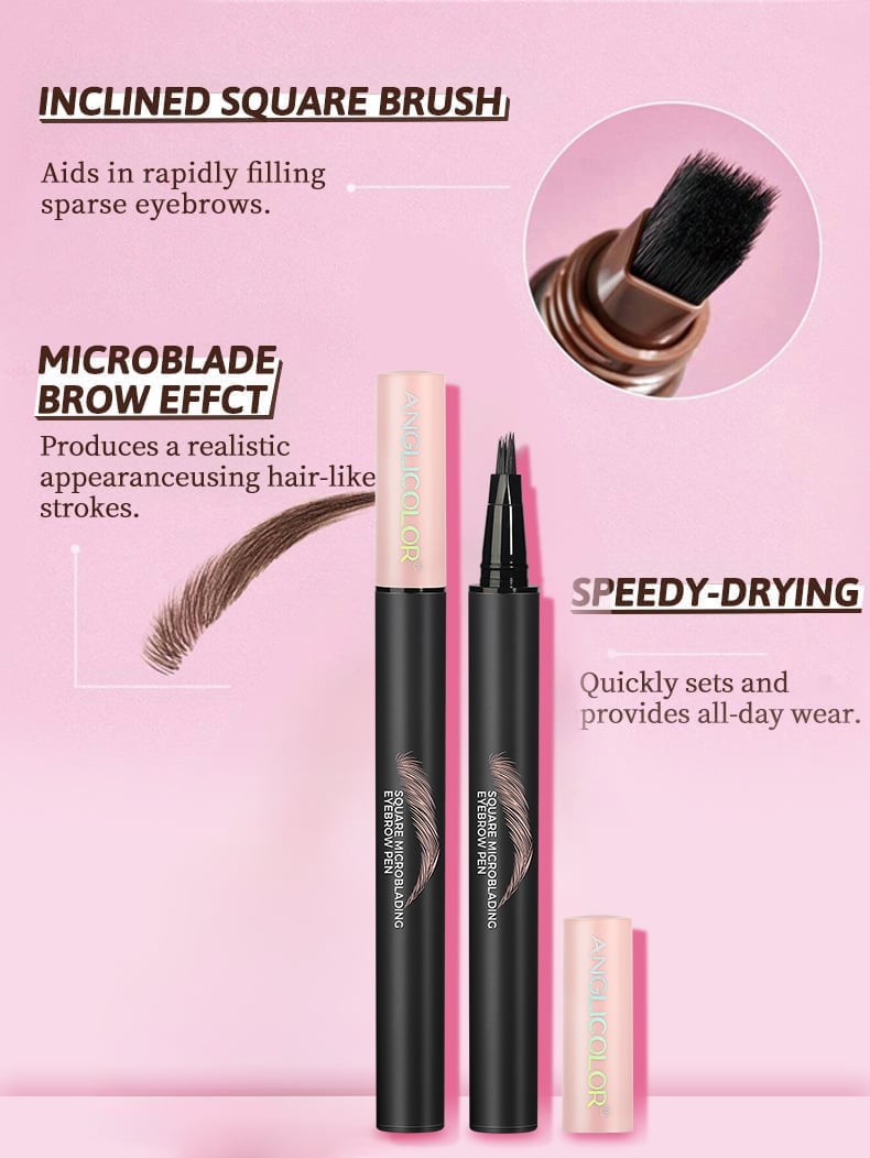 Tekutá pasta na obočie s uhlovým štetcom