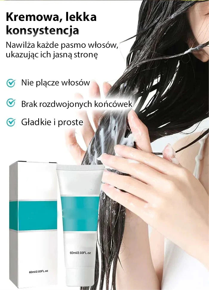 Krém na narovnávanie vlasov s keratínom