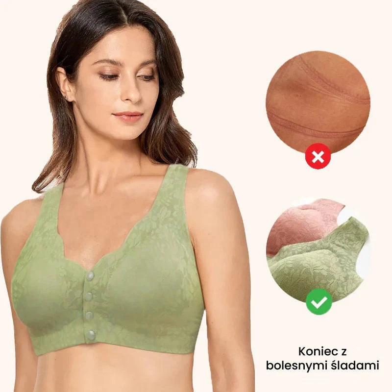 【Kúp 1, získaj 1 zadarmo】Pohodlná čipkovaná podprsenka na gombíky pre väčšie veľkosti