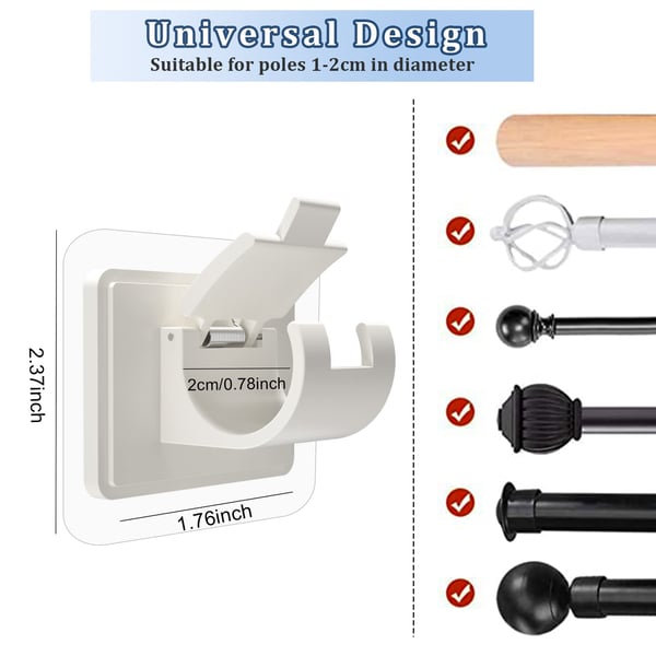 🏡Držiaky na záclonové tyče bez vŕtania