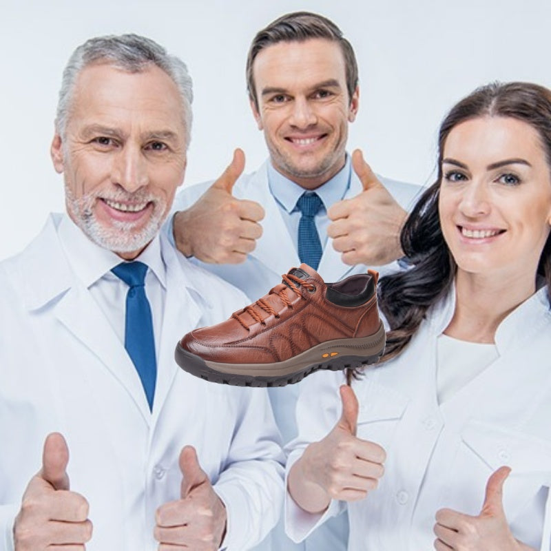 【🎁50% kedvezmény ma - ne hagyd ki】 Ergonomikus kialakítású ortopéd cipő - kiváló minőségű bőr + kézzel varrott 👞