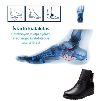 (❄️Utolsó nap az 50%-os kedvezményért) – Ne hagyd ki! ⏰ – Puha és kényelmes valódi gyapjú női cipő lábboltozat-támasztással a könnyebb járás érdekében.