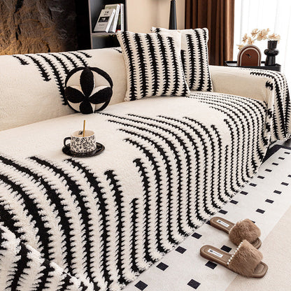 Мек плюшен противоплъзгащ калъф за диван