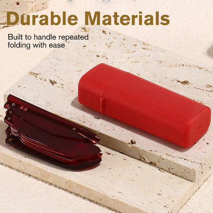 👓Сгъваеми очила за четене с филтър за синя светлина в калъф