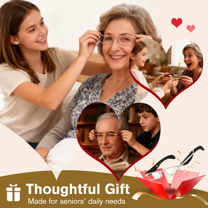 👓Сгъваеми очила за четене с филтър за синя светлина в калъф